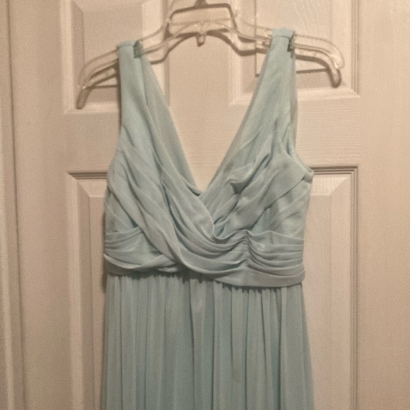 David’s Bridal Pale Mint Green Bridesmaid Dress - Picture 1 of 11